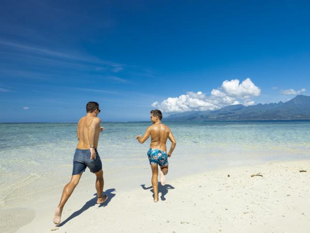 White sand beach in Teahupoo
