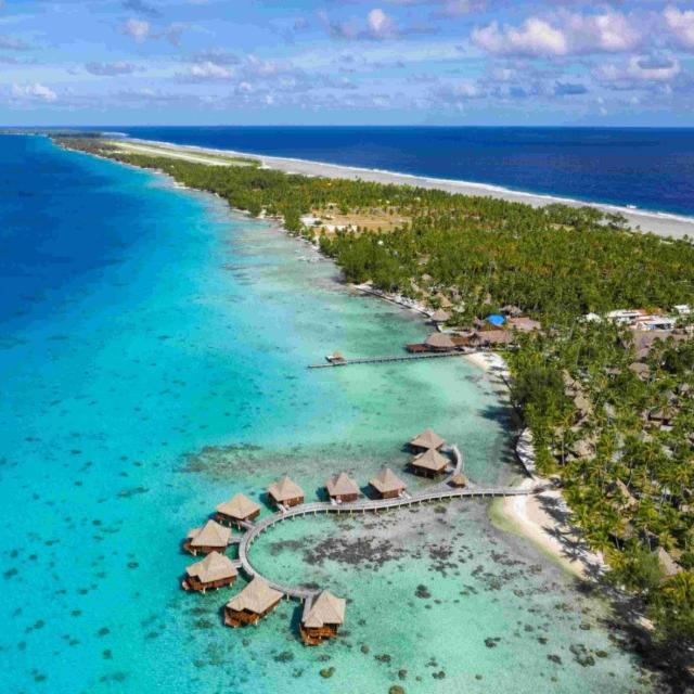 Vue Aerienne Hotel Kia Ora Rangiroa