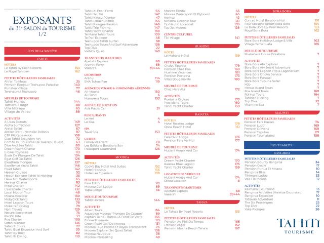 Utilitaire A4 Salon Du Tourisme Septembre 2023 Exposants1