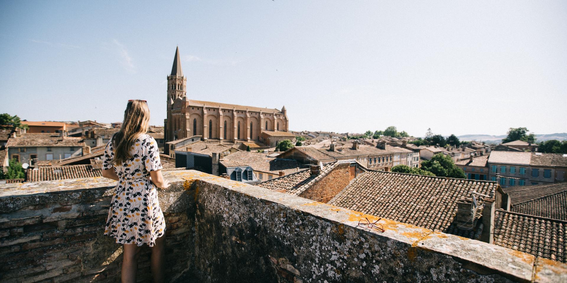 Vue de l'église de Beaumont de Lomagne
