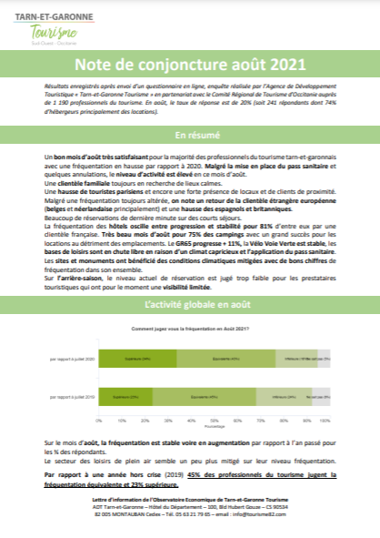 Note Conjoncture Août 2021