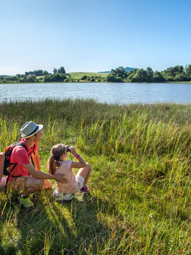Sentier du grèbe huppé à l'ENS - Espace Naturel Sensible - Etang Grand de Pulvérières