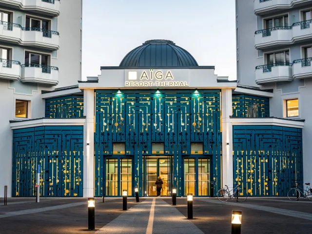 Façade d'Aïga Resort Thermal à Chatel Guyon