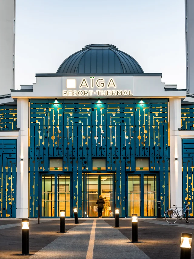 Façade d'Aïga Resort Thermal à Chatel Guyon