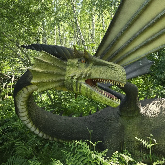 Forêt des dragons au Parc Vulcania à Saint-Ours-les-Roches