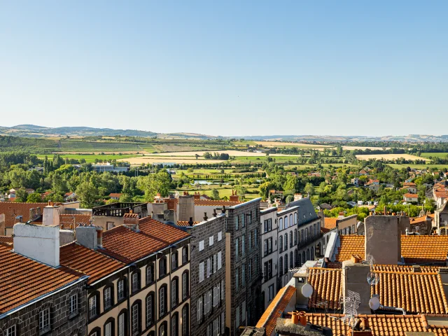 Vue sur Riom depuis la Tour de l'horloge à Riom