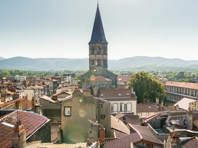 Vue sur Riom depuis la Tour de l'horloge à Riom