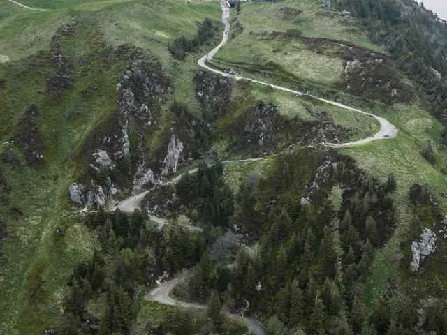 Trail de la VVX - Volvic Volcanic Experience - à Volvic avec vue sur les volcans de la Chaîne des puys