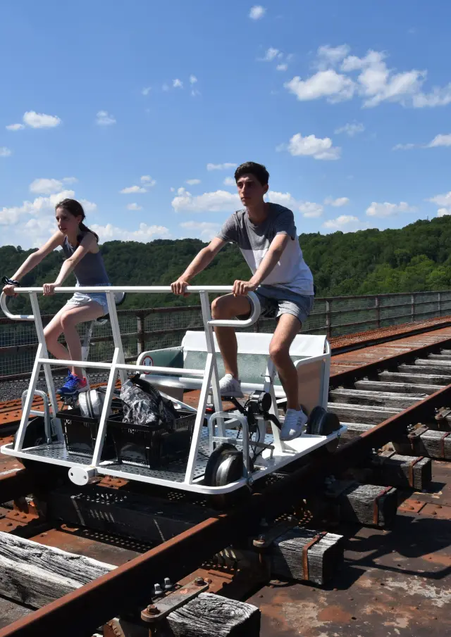 Vélorail électrique des Fades à Les Ancizes-Comps