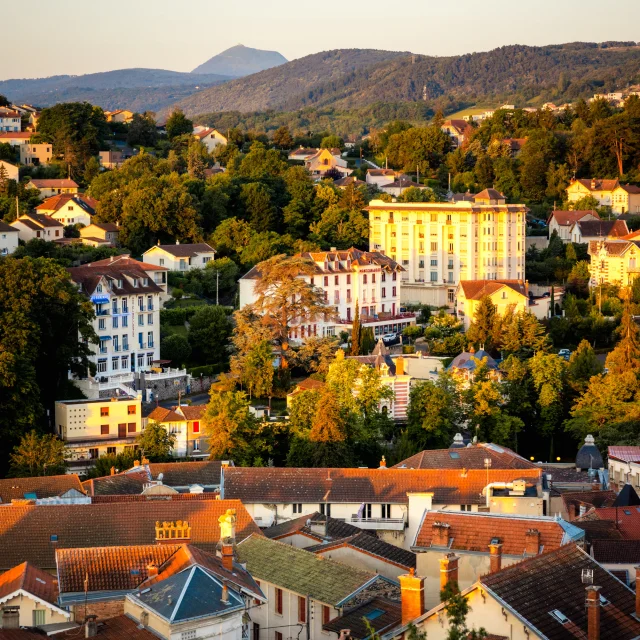 Vue depuis le calvaire à Châtel-Guyon