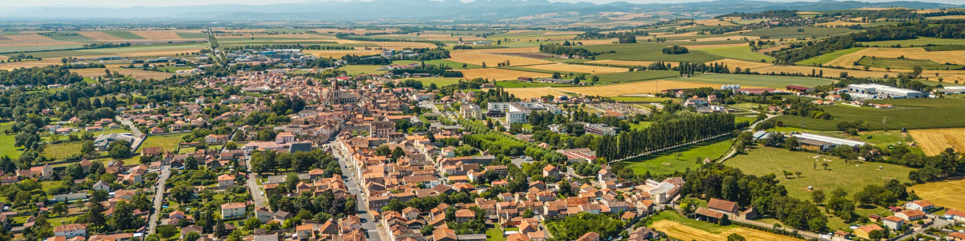 Vue drone d'Aigueperse