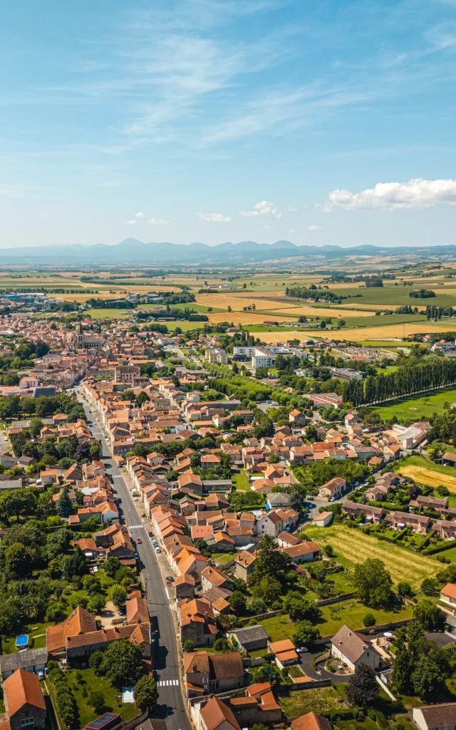 Vue drone d'Aigueperse