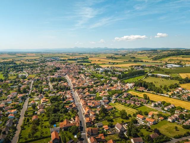 Vue drone d'Aigueperse