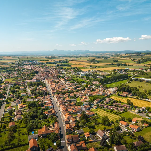 Vue drone d'Aigueperse