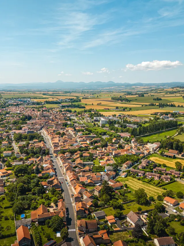Vue drone d'Aigueperse