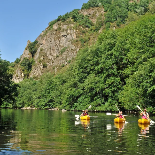 Canoë au pont de Menat