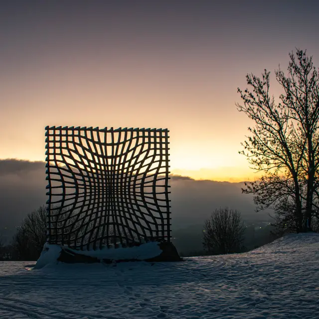 Sculpture Contempler de Thierry Courtadon à Chanat-la-Mouteyre