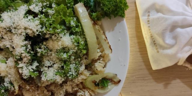 Fusili au chou kale et fenouil