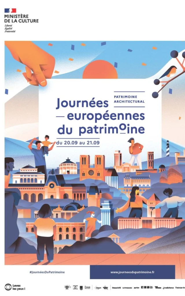 Affiche De La 25e Edition Des Journees Europeennes Du Patrimoine Realisee Par Clement Barbe