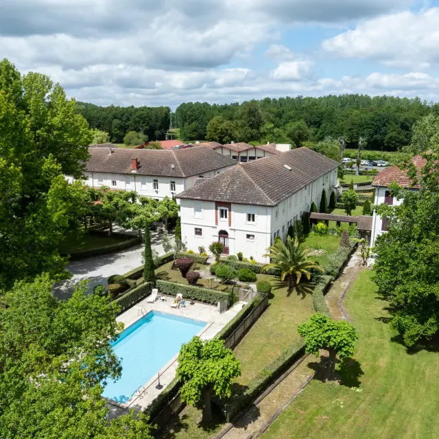 Thermes de Préchacq-les-Bains - vue aérienne