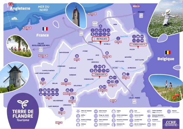 Carte touristique Terre de Flandre Tourisme