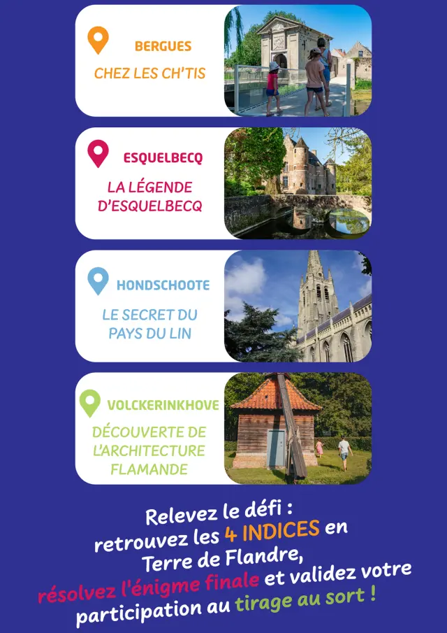 Parcours en schat, zomerspel in steden, voor deelname 1
