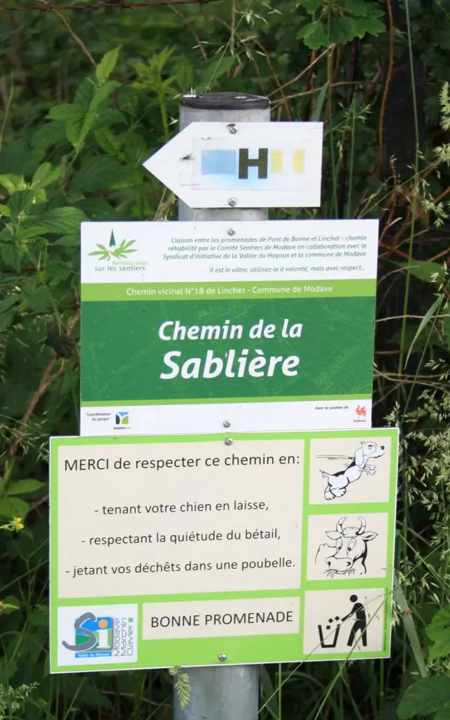 Panneau d'information sur le balisage.