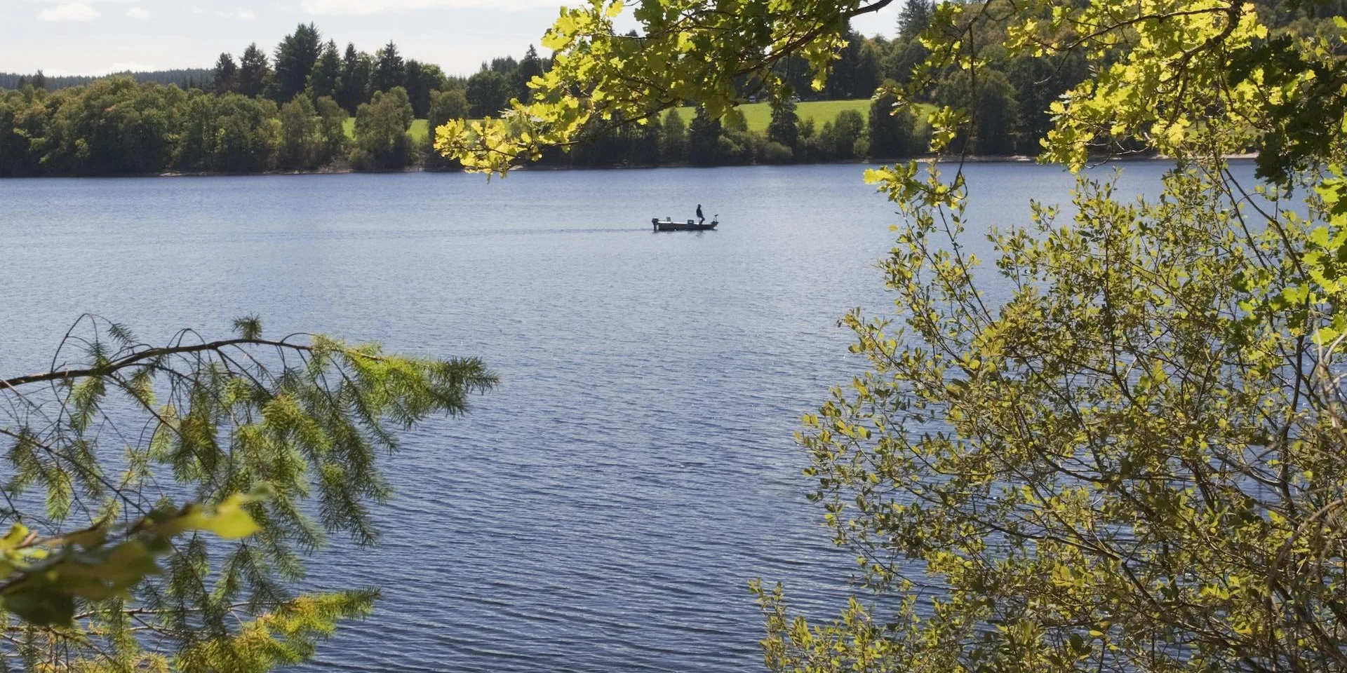 Fisherman on Lake Vassivière