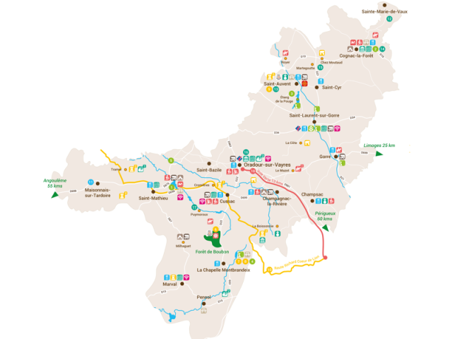 Carte Ouest Limousin