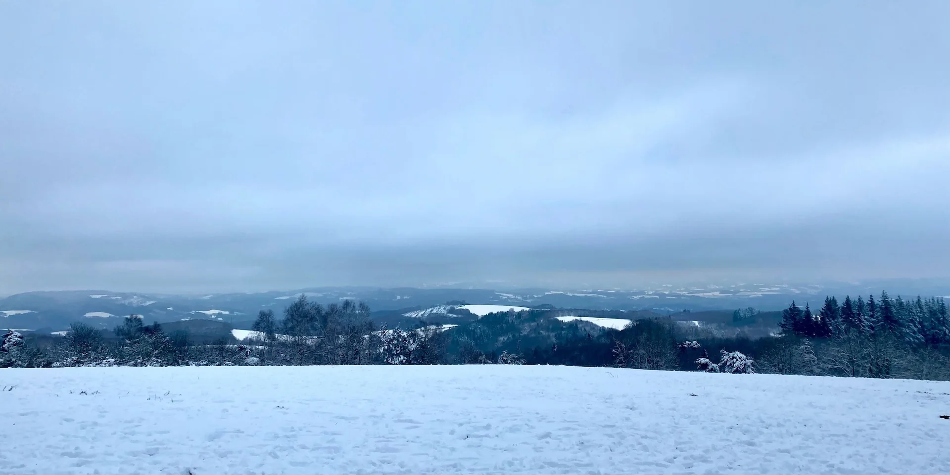 Limousin Snow View From The Mont Gargan