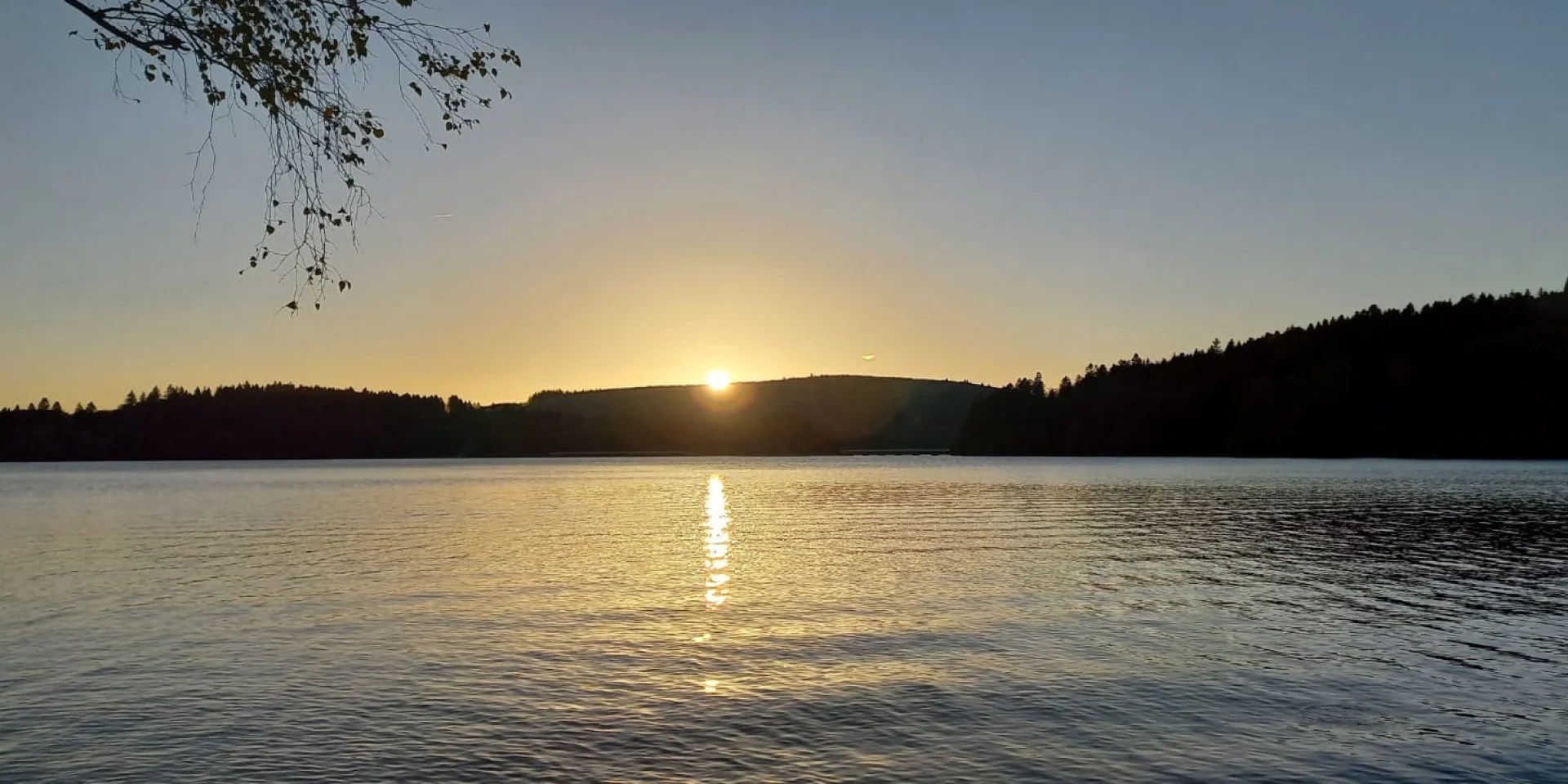 Sunset on Lake Vassivière