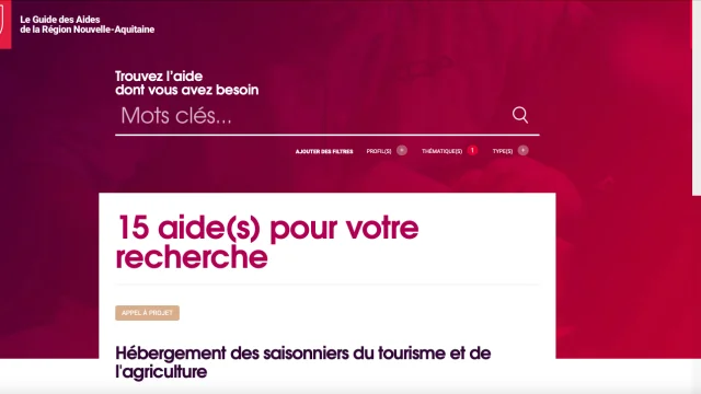 Aid and Funding in New Aquitaine