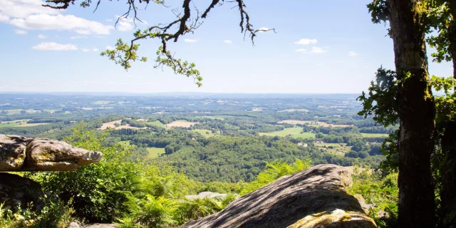 The Pierre Branlante and its panoramic view of the Limousin - The Chemin des Kaoliniers walk in La Jonchère-Saint-Maurice