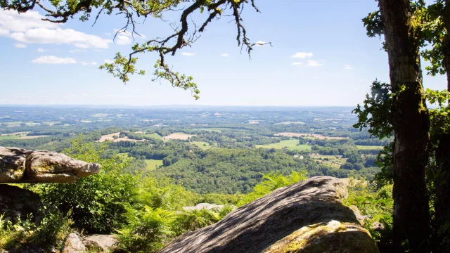 The Pierre Branlante and its panoramic view of the Limousin - The Chemin des Kaoliniers walk in La Jonchère-Saint-Maurice