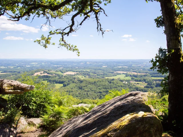 The Pierre Branlante and its panoramic view of the Limousin - The Chemin des Kaoliniers walk in La Jonchère-Saint-Maurice