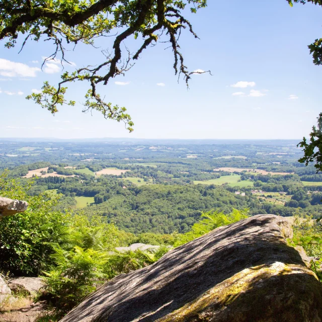 The Pierre Branlante and its panoramic view of the Limousin - The Chemin des Kaoliniers walk in La Jonchère-Saint-Maurice