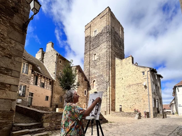 Watercolour exhibition and Tour du Plô in Saint Yrieix la Perche, a medieval town in the Haute-Vienne region