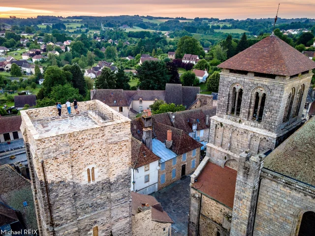 Vue aérienne depuis la Tour du Plô de Saint Yrieix la Perche un des 100 Plus Beaux Détours de France en Limousin