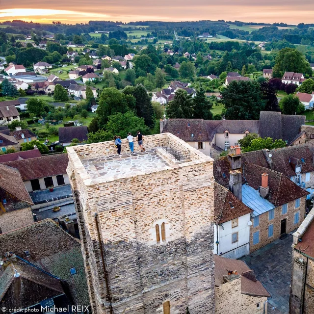 Aerial view from the Tour du Plô in Saint Yrieix la Perche, one of the 100 Most Beautiful Detours in France in Limousin.