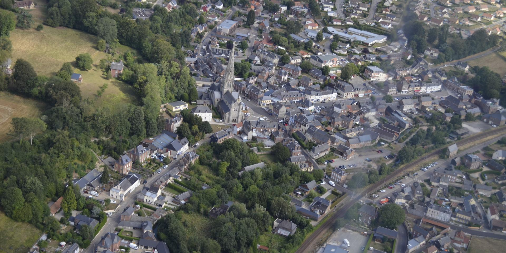 Auffay vue aérienne