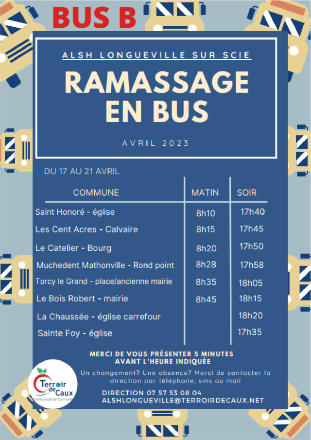 Bus B Alsh Longueville Avril 23