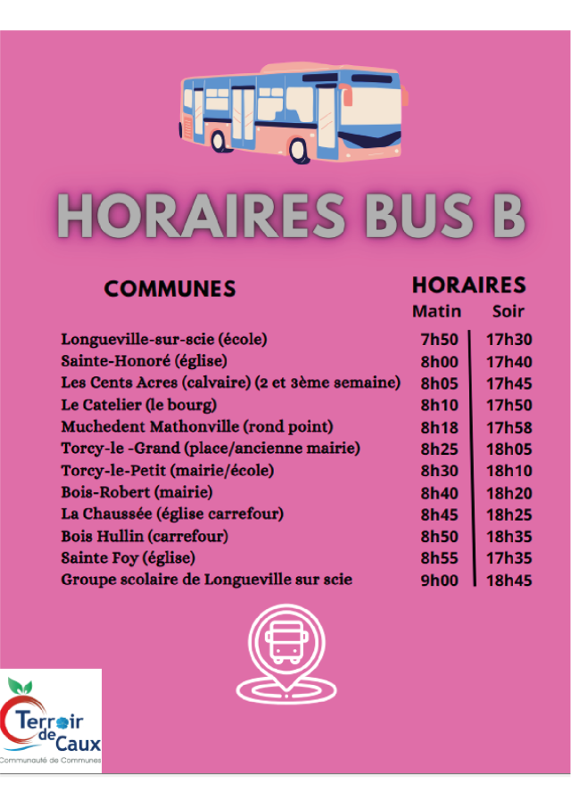 Bus B Alsh Longueville Juillet 2023