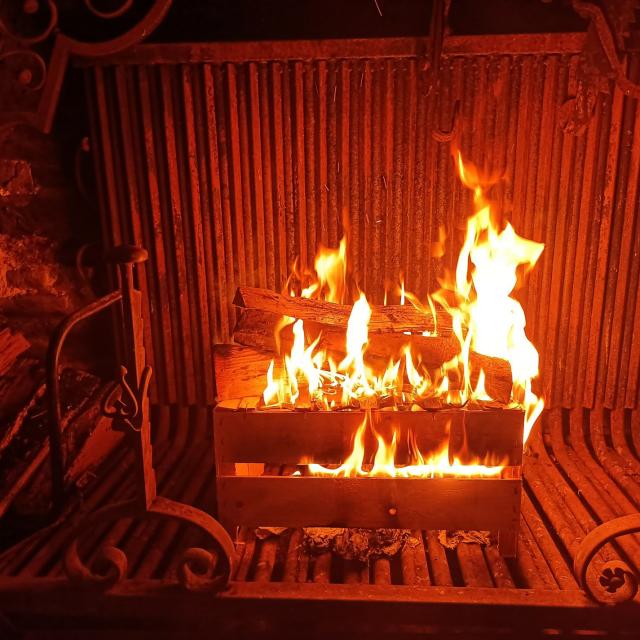 Auberge du Cygne fireplace