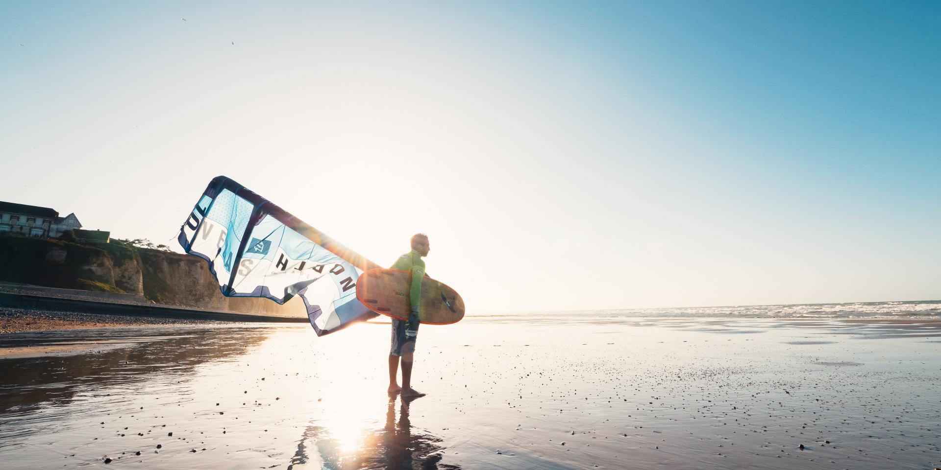 Kitesurfing in Quiberville