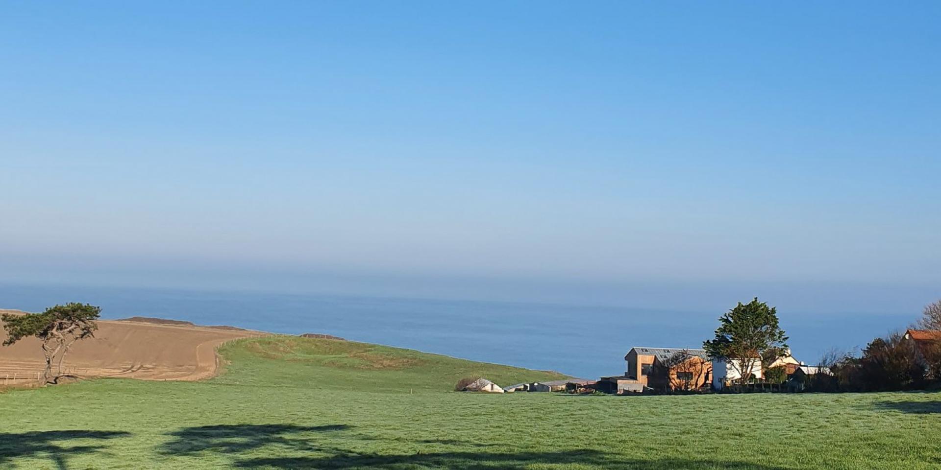 Hiking trail with sea view