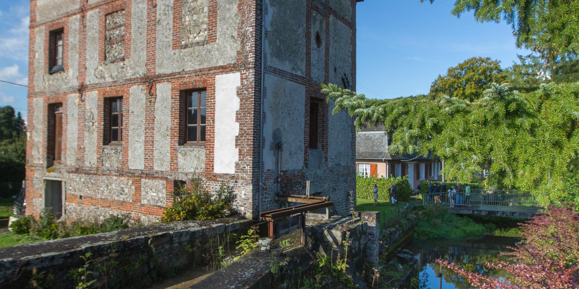 france, region normandie, seine maritime, terroir de caux, saint nicolas de folleville, moulin de larbalete; m Tacoen, visite lors des journées du patrimoine,