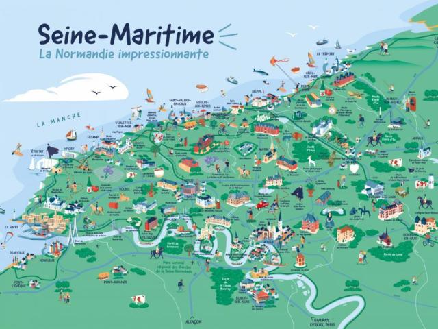 Carte Seine Maritime Illustree Sma