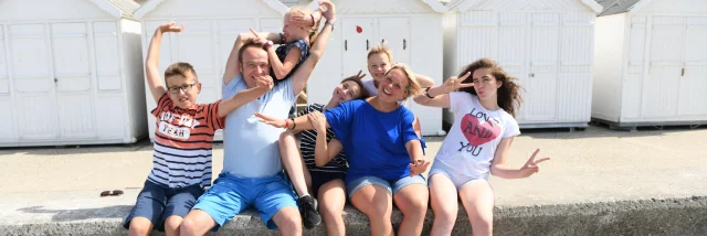 En famille sur la plage de Quiberville