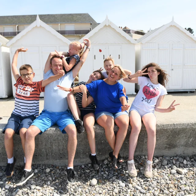En famille sur la plage de Quiberville