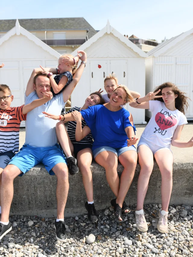En famille sur la plage de Quiberville
